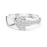 Gold Ring LR-01 (39), White Gold, view 4