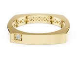 14K Solid Gold Lab Diamond Solitaire Ring, Yellow Gold