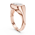Gold Jewelry L36-4, Radiant center stone, Rose Gold, view 1