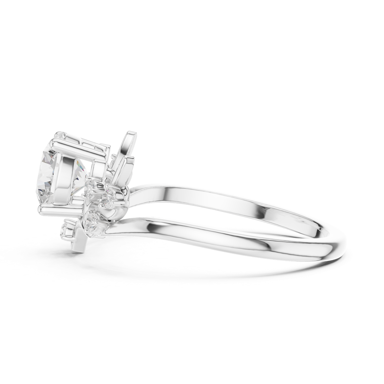 Gold Ring SBWR(33), White Gold, view 3