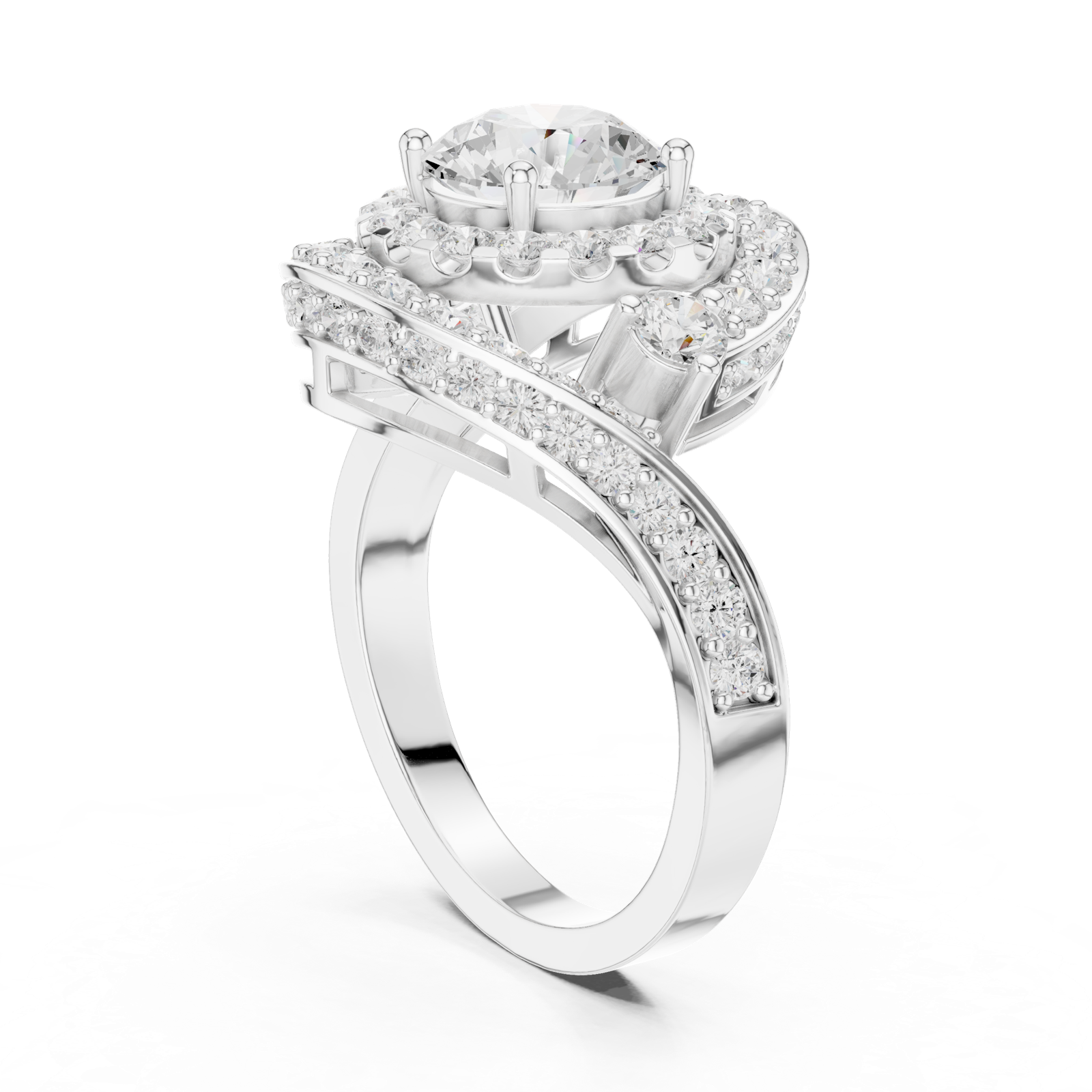 Gold Ring DDLR-402, White Gold