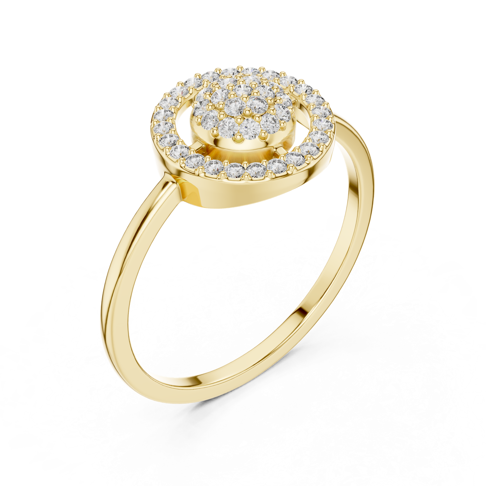 Gold Ring DR-6317, Yellow Gold, view 2