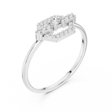 Gold Ring HLR-196, White Gold, view 2