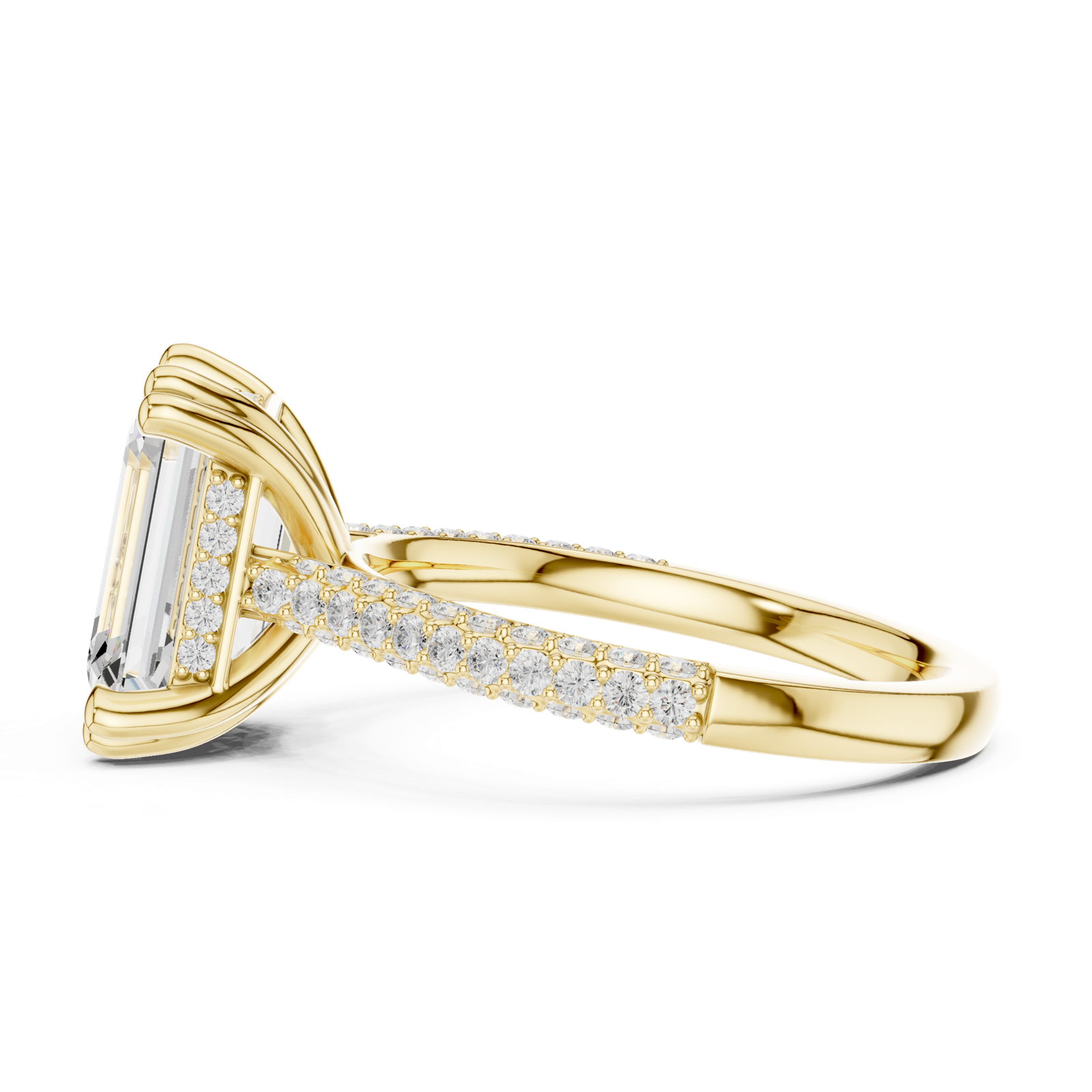 Gold Ring DDLR-954, Yellow Gold, view 3
