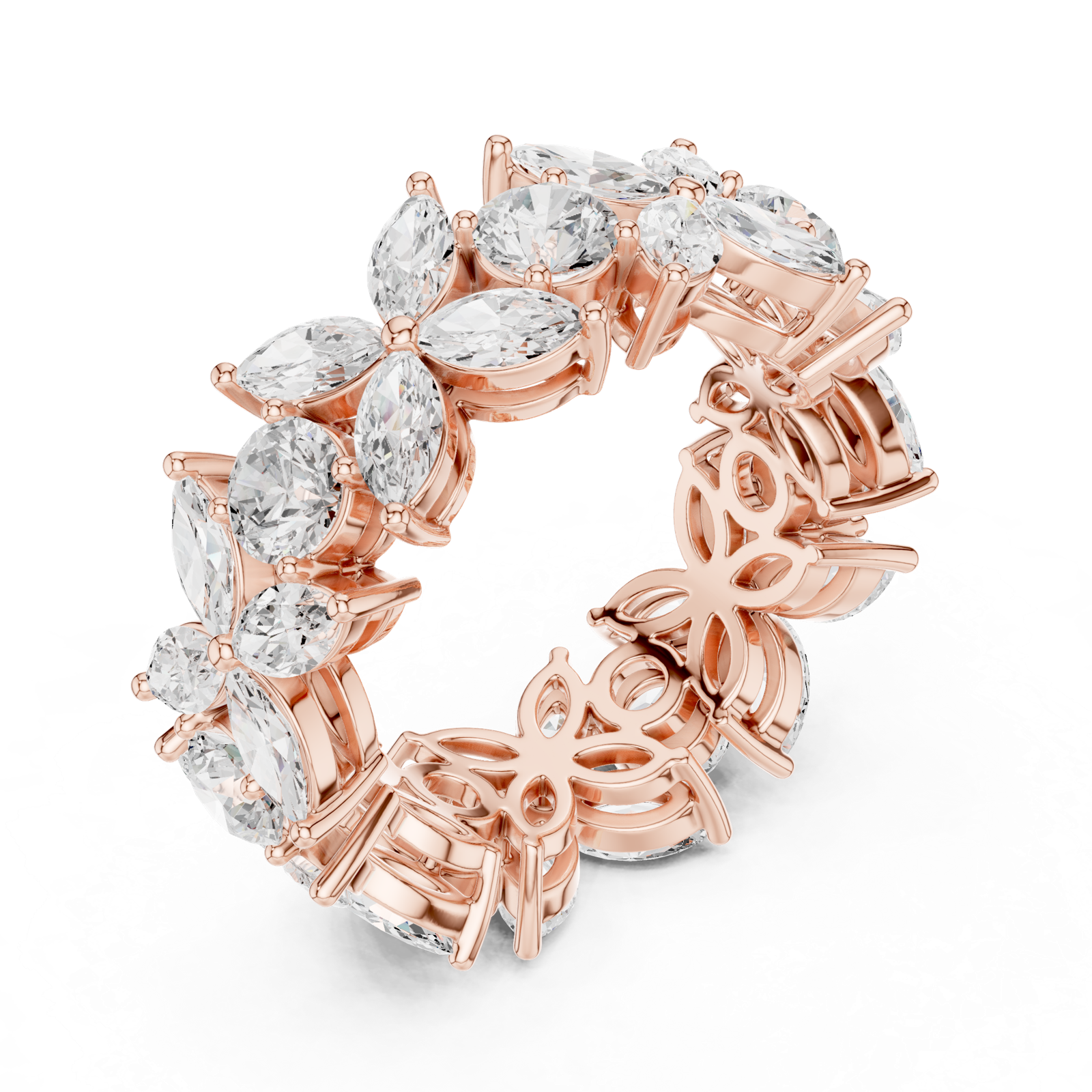 Gold Ring DDLR-439, Rose Gold, view 2