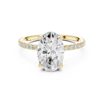 Gold Jewelry L36-16, Oval center stone, Yellow Gold, view 4
