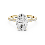 Gold Jewelry L36-16, Oval center stone, Yellow Gold, view 4