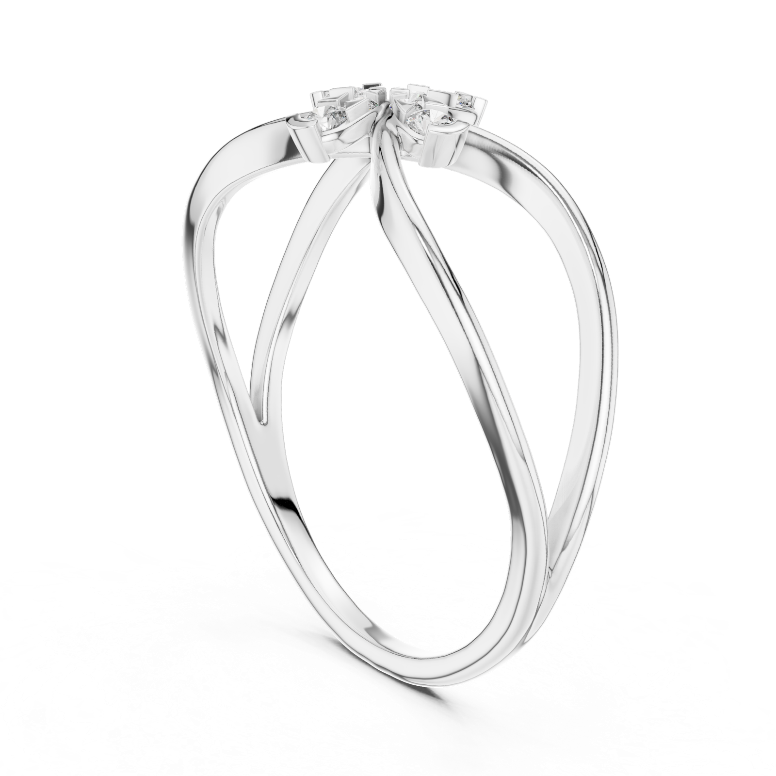 Gold Ring 12-10037@L, White Gold, view 1