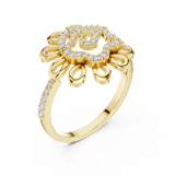 Gold Ring LR-01 (62), Yellow Gold, view 2