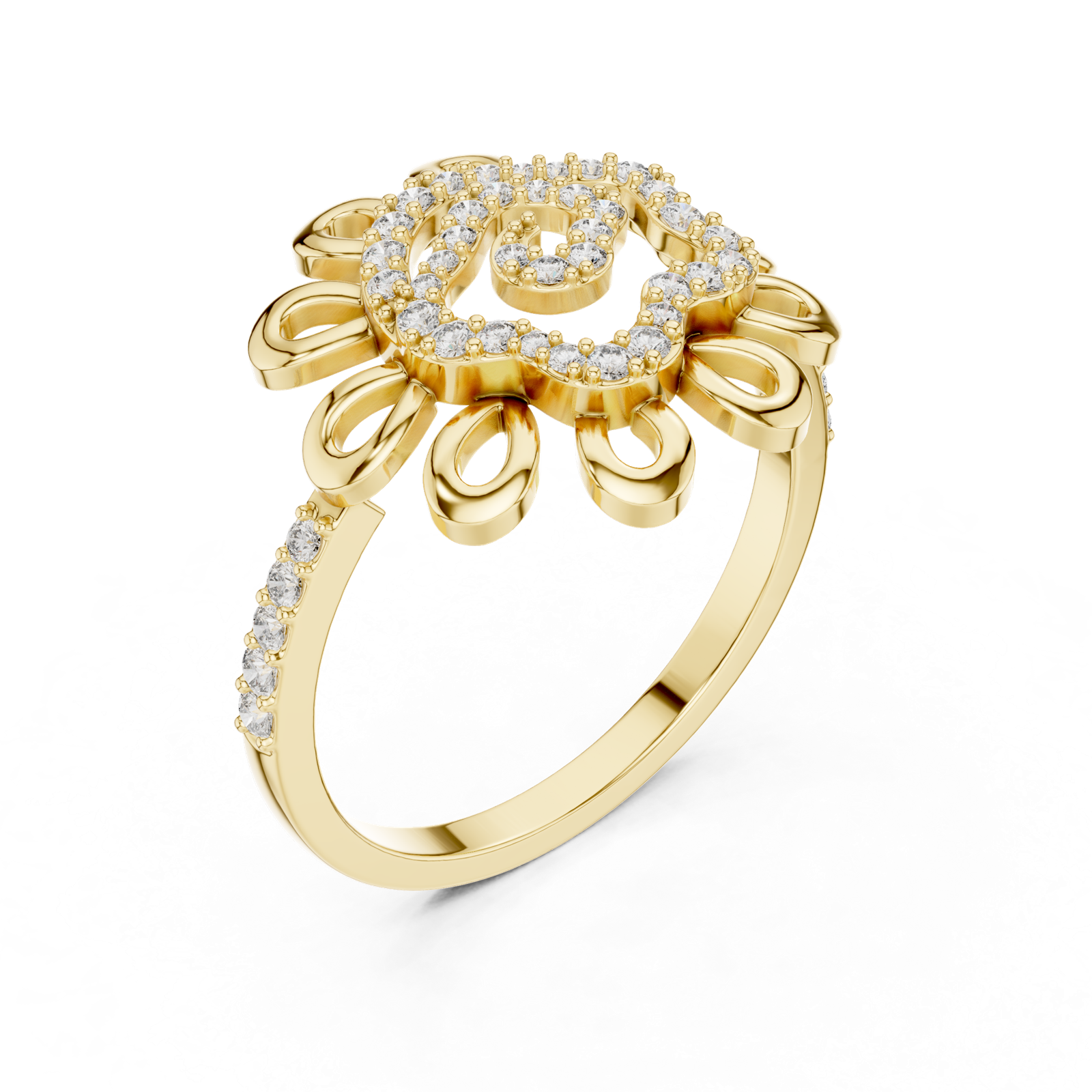 Gold Ring LR-01 (62), Yellow Gold, view 2