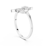Gold Ring DR-6229, White Gold, view 1