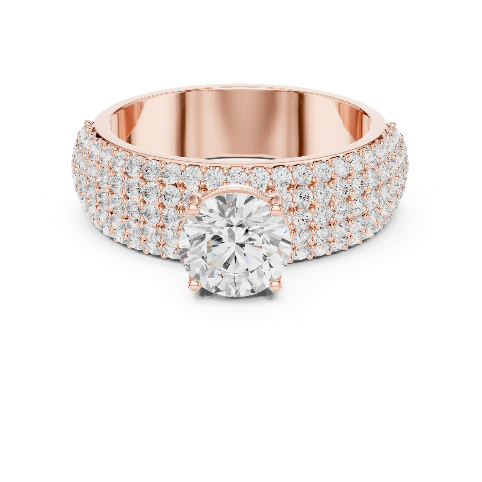Gold Ring DDLR-1098, Rose Gold, view 4