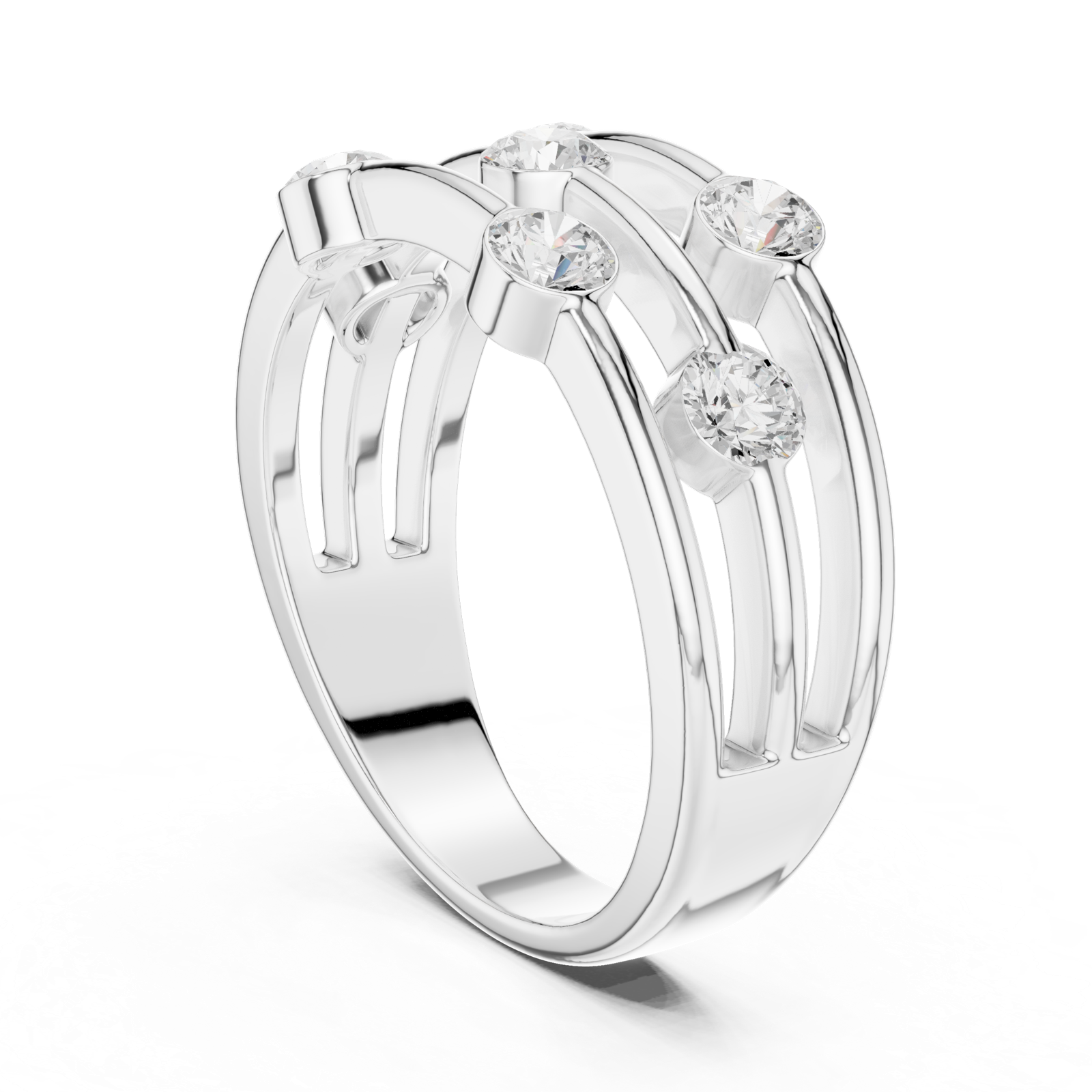 Gold Ring DDLR-464, White Gold