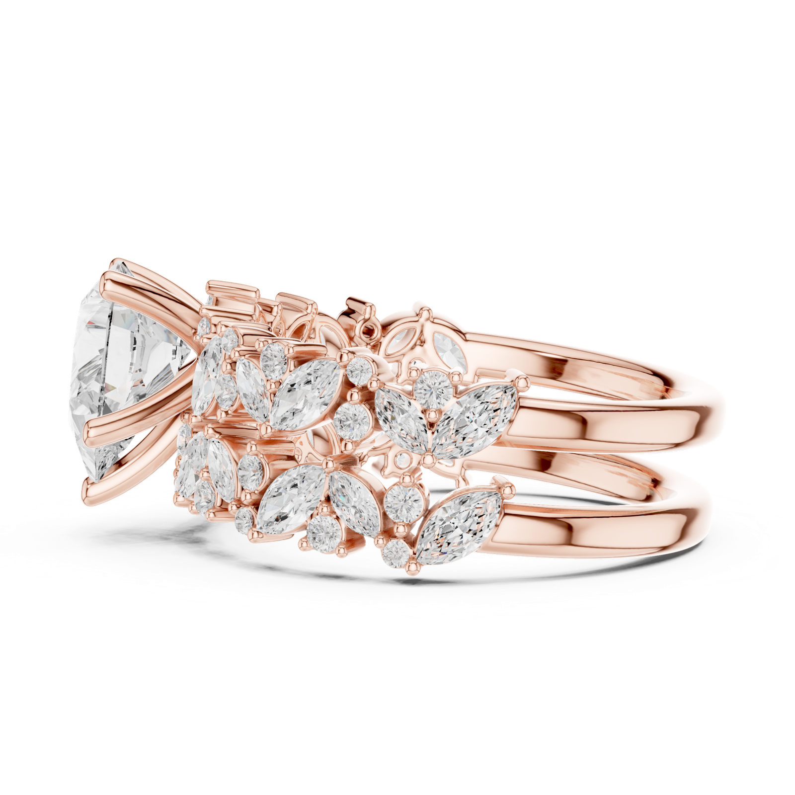 Gold Ring DDLR-944, Rose Gold, view 3