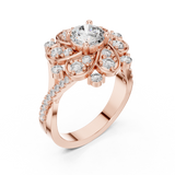 Gold Ring DDLR-187, Rose Gold, view 2