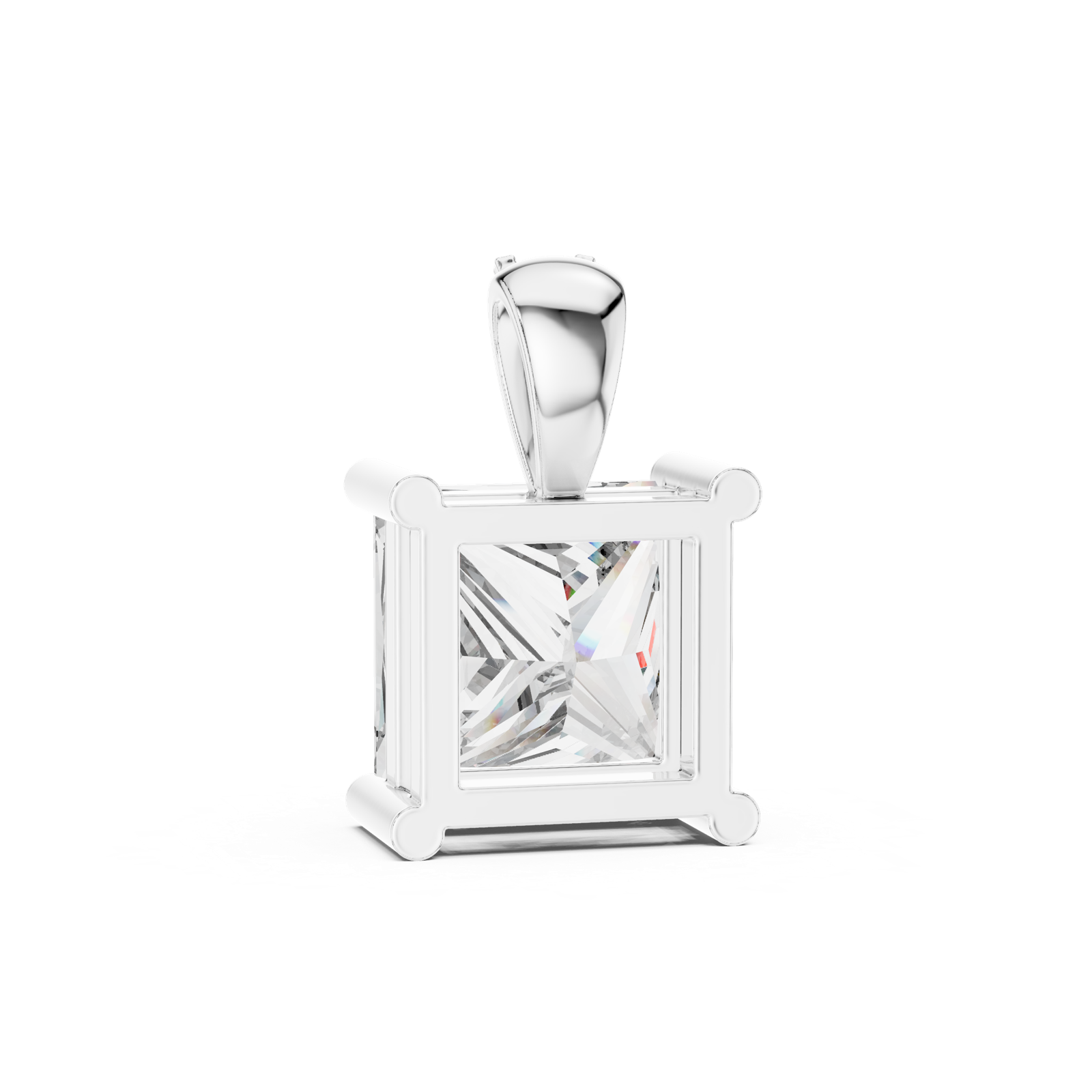 Gold Pendant PND-0004, White Gold, view 4