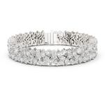 14K Solid Gold Lab Diamond Bracelet, White Gold