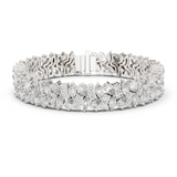 14K Solid Gold Lab Diamond Bracelet, White Gold