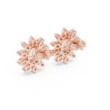 Gold Earrings AGDER-270, Rose Gold, view 3