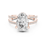 Gold Jewelry L36-13, Oval center stone, Rose Gold, view 4