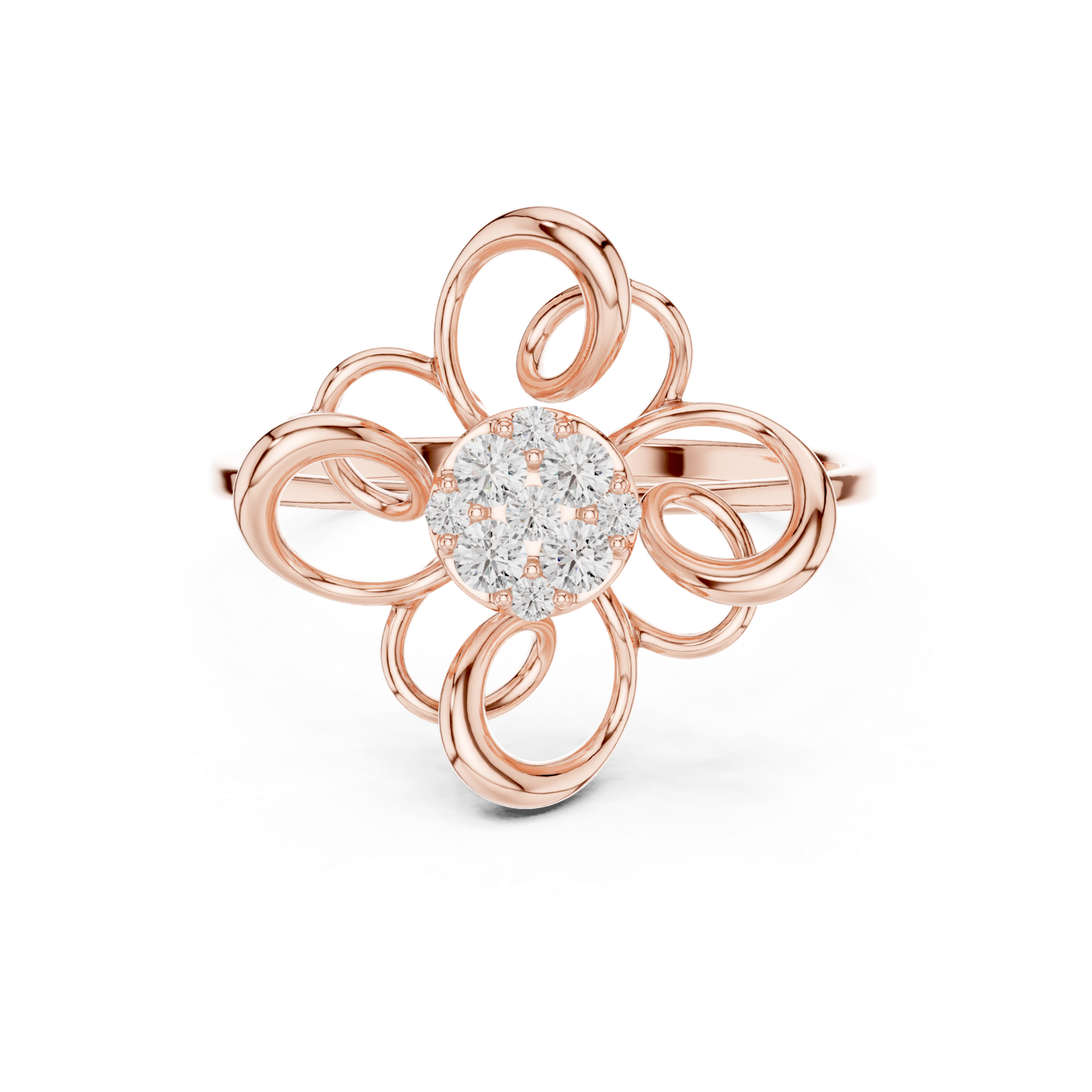 Gold Ring 1 (164), Rose Gold, view 4