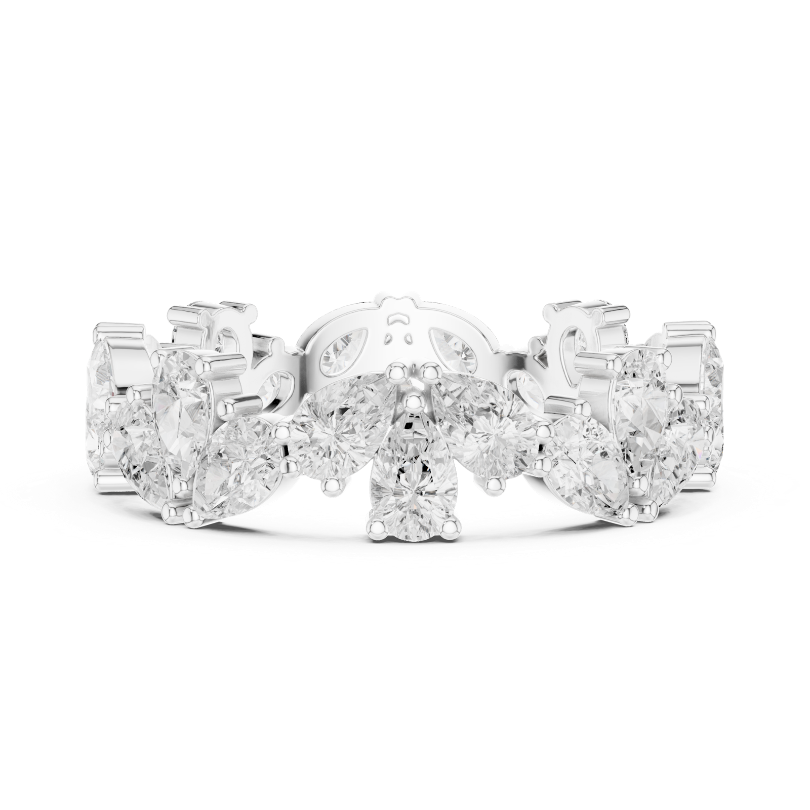 Gold Ring DDLR-375, White Gold, view 3