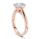 Gold Jewelry L36-18, Round center stone, Rose Gold, view 1