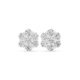 Gold Earrings ALJER-486, White Gold