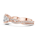 Gold Ring DDLR-1033, Rose Gold, view 3