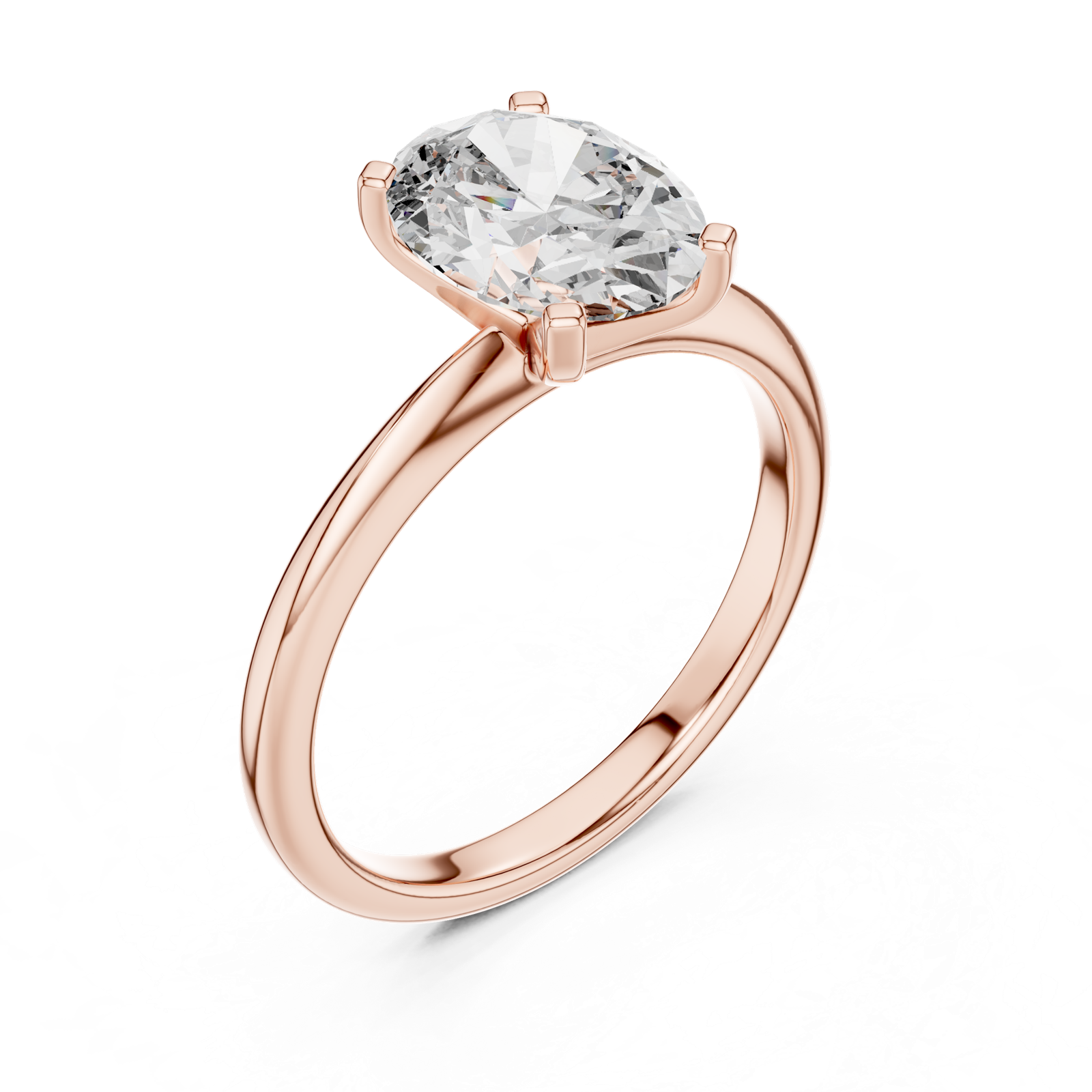 Gold Ring DDLR-071, Rose Gold, view 2