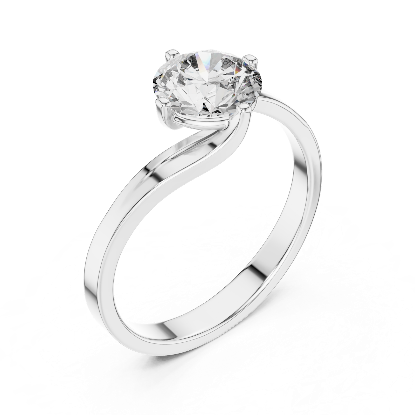Gold Ring LR-0013, White Gold, view 2