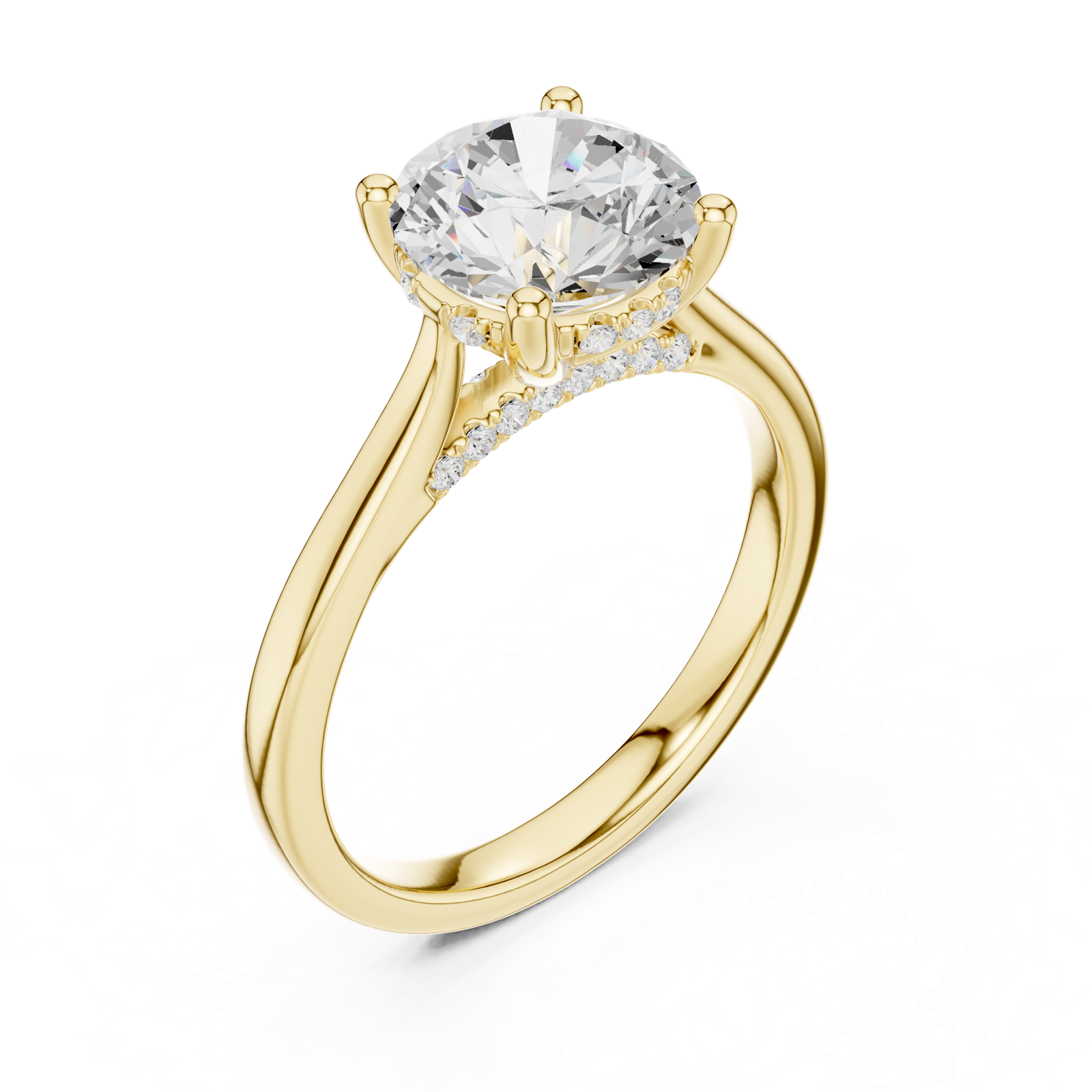 Gold Ring DDLR-991, Yellow Gold, view 2