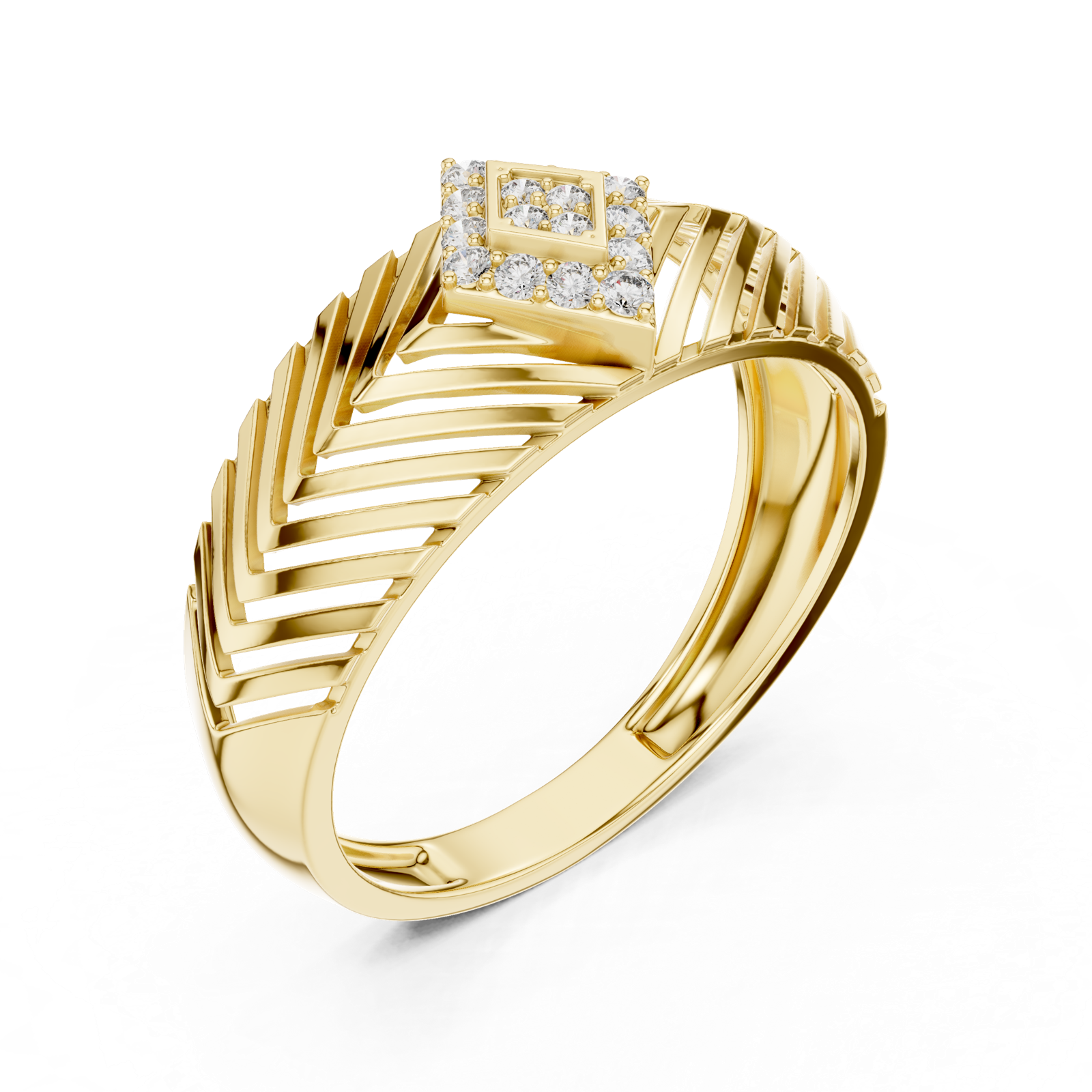 Gold Ring LR-01 (23), Yellow Gold, view 2