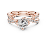 Gold Ring L03-638, Rose Gold, view 4