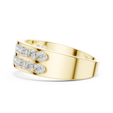14K Solid Gold Lab Diamond Eternity Ring, Yellow Gold, view 3
