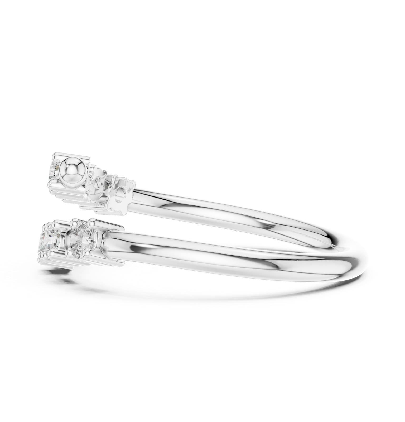 Gold Ring L28-15, White Gold, view 3
