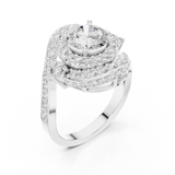 Gold Ring DDLR-402, White Gold, view 2