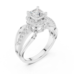 Gold Ring DDLR-486, White Gold, view 2