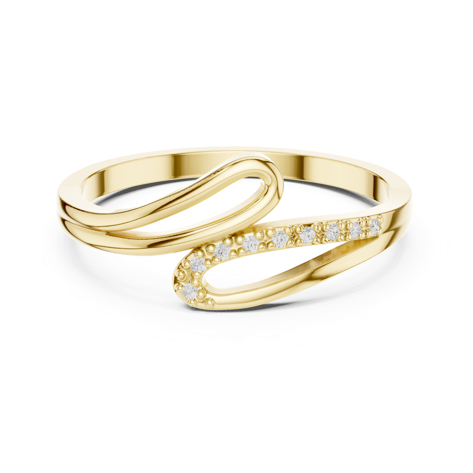 Gold Ring DDLR-476, Yellow Gold, view 4