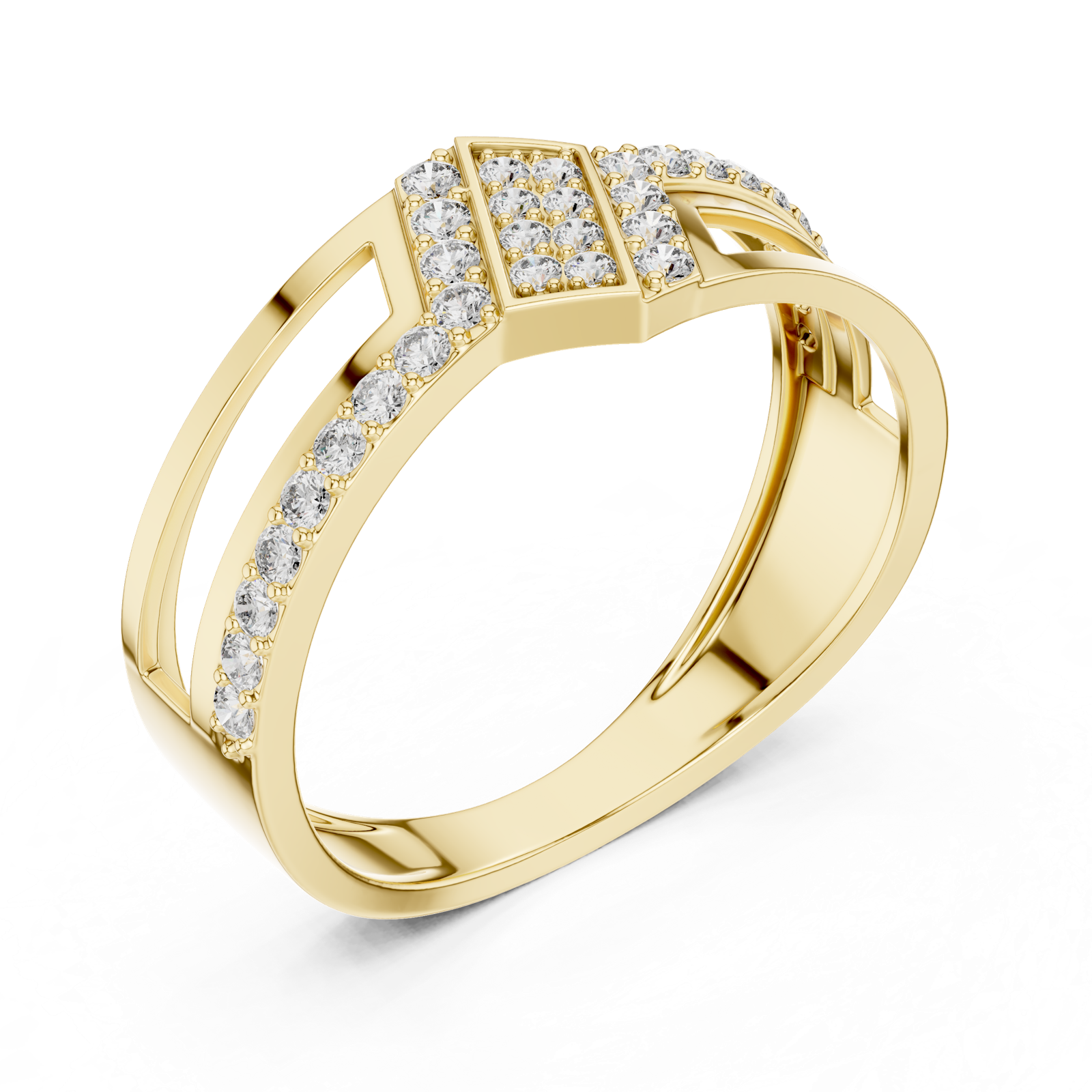 Gold Ring LR-01 (21), Yellow Gold, view 2