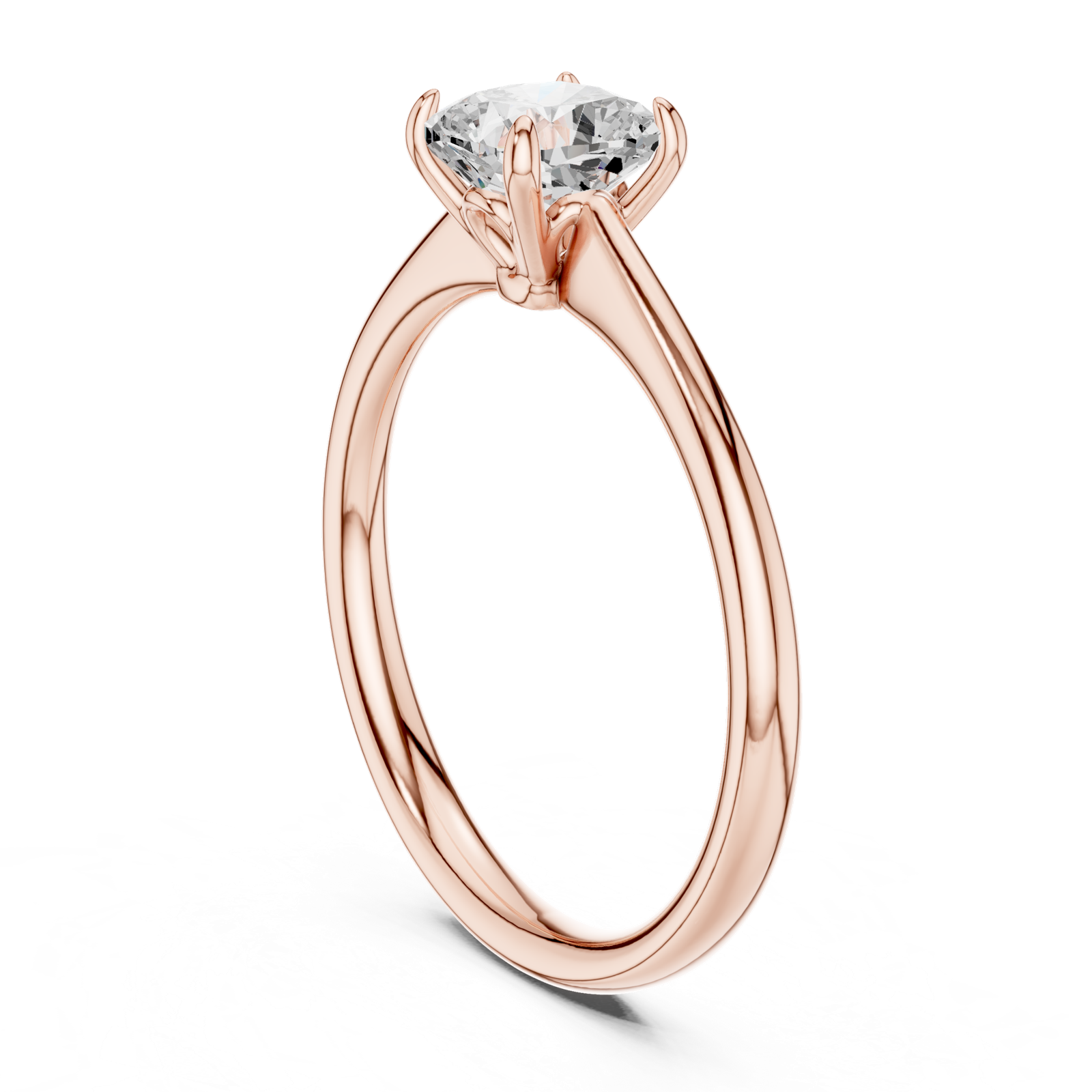 Gold Ring DDLR-801, Rose Gold, view 1