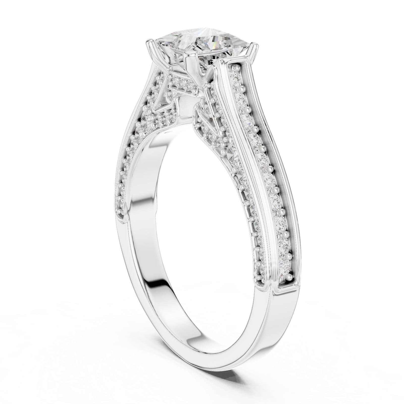 Gold Ring LR-0281, White Gold