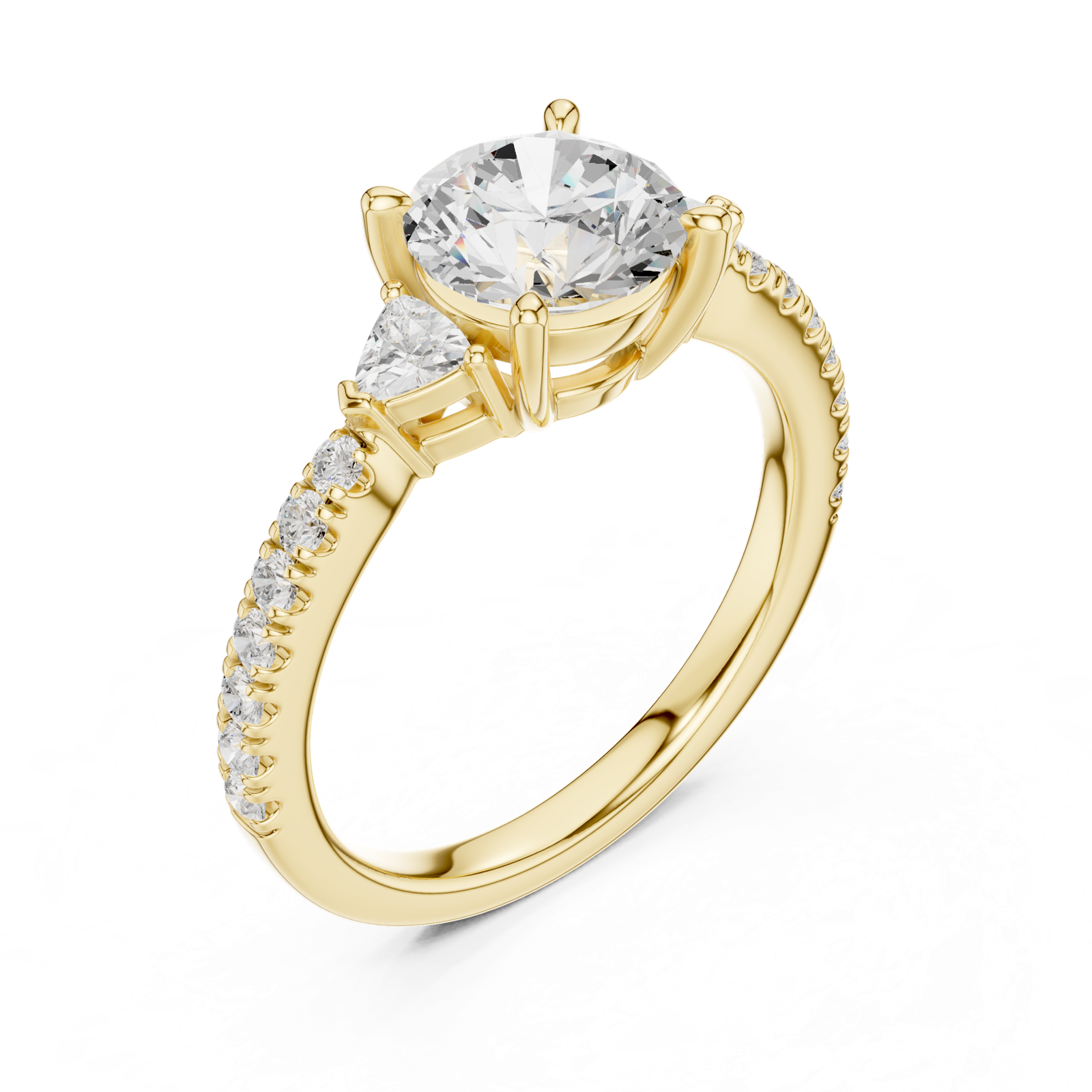 Gold Ring DDLR-863, Yellow Gold, view 2