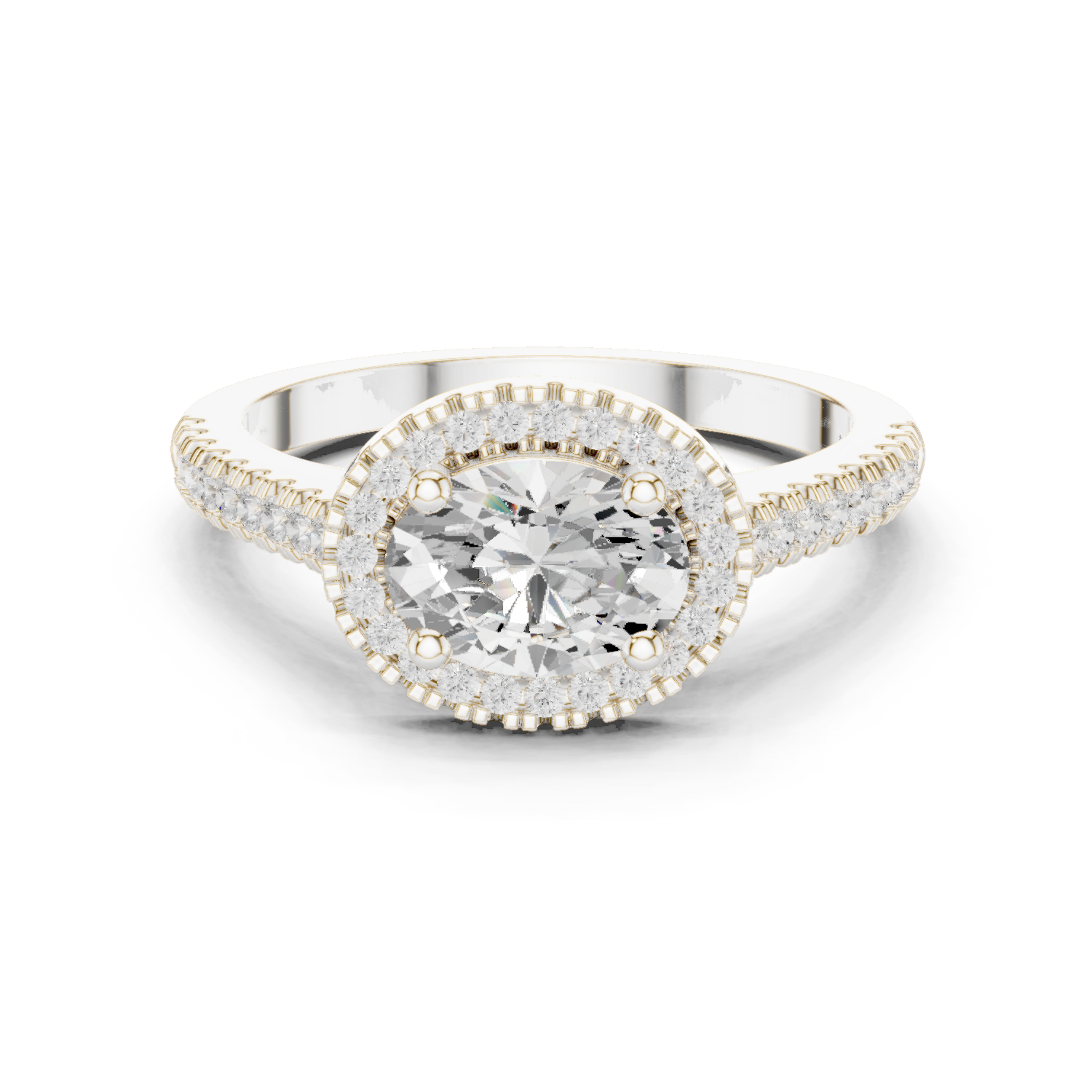 Gold Ring DDLR-347, White Gold