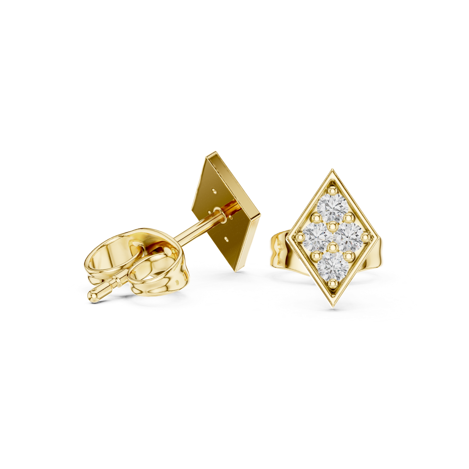 Gold Earrings 9-10080E, Yellow Gold, view 1