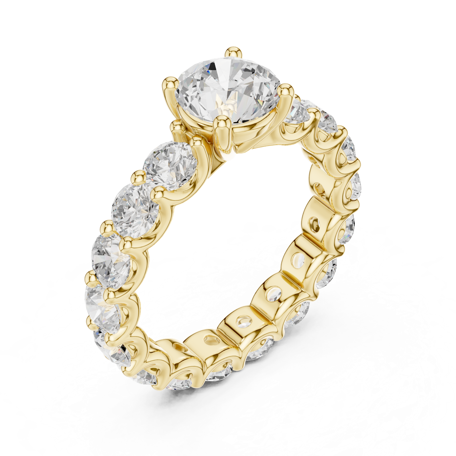 Gold Ring DDLR-656, Yellow Gold, view 2