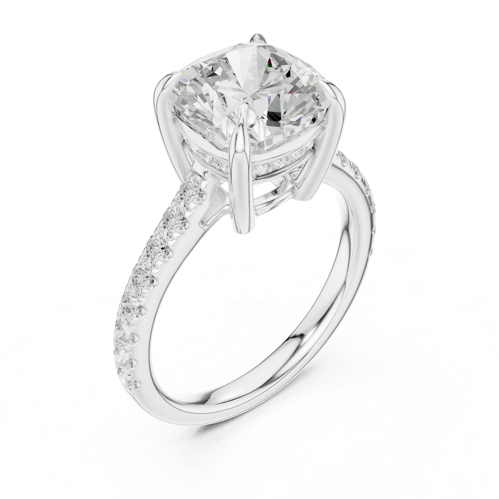 Gold Ring DDLR-1023, White Gold, view 2