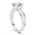 Gold Jewelry L36-9, Cushion center stone, White Gold, view 1