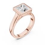 Gold Jewelry L36-3, Princess center stone, Rose Gold, view 2