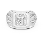 Gold Men's Ring GGR-0038, White Gold, view 4